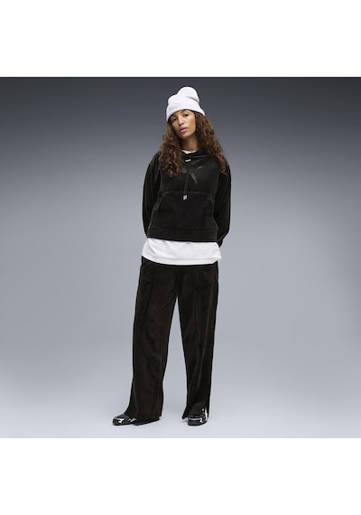 Puma Essentials Elevated Velour Kadın Siyah Günlük Stil Eşofman Altı 69402201