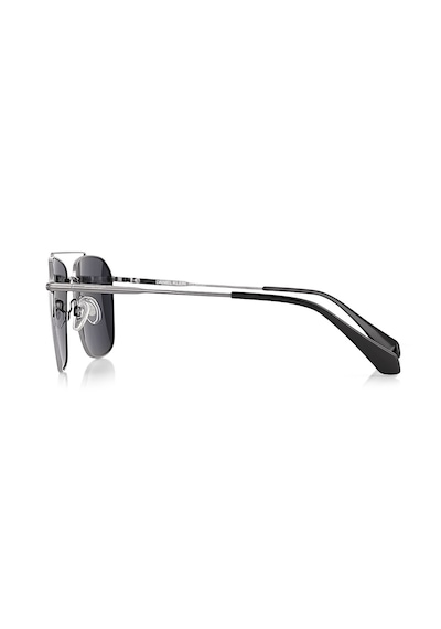 Daniel Klein Dk3284-1 Dikdörtgen Slim Line Siyah Polarize Camlı Erkek Güneş Gözlüğü 53-20-145 Metalik Gri