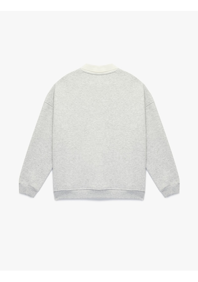 Koton Uzun Kollu Baskılı Oversize Polo Yaka Sweatshirt Kar Melanj 6sal10429ık Gri Melanj Koton Uzun Kollu Baskılı Oversize Polo Yaka Sweatshirt Kar Melanj 6sal10429ık Gri Melanj