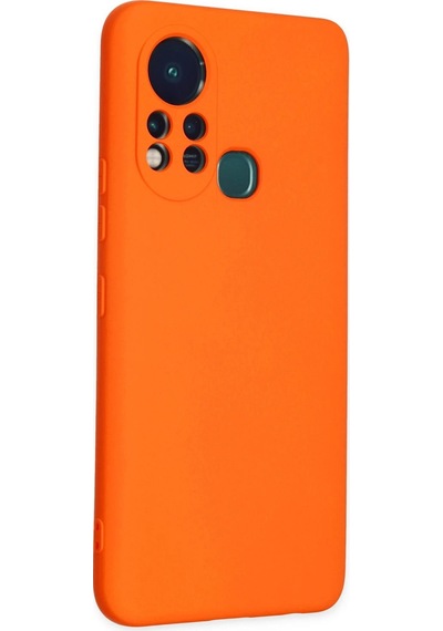 Newface İnfinix Hot 11s Kılıf Nano İçi Kadife Silikon Semeglbl - 77 - Turuncu