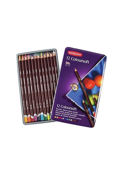 Derwent Coloursoft 12'li Teneke Kutu 0701026