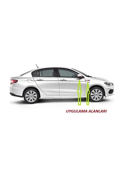 Fiat Egea Yan Aynalar Ve Çamurluk Yanı Damla Desen Bıçak Logo Arm