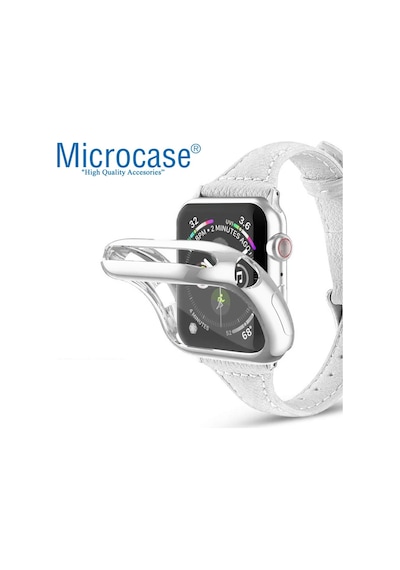 Apple Uyumlu Watch Se 40 Mm Shine Serisi Kılıf - Gümüş (453923251)