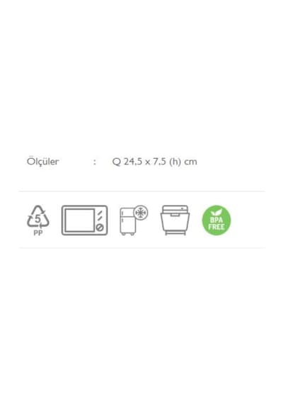 Mikrodalga Gıda Koruma Kapağı, Saplı Kapak Şeffaf 24,5 X 7,5 H Cm Plastik Beyaz Diğer