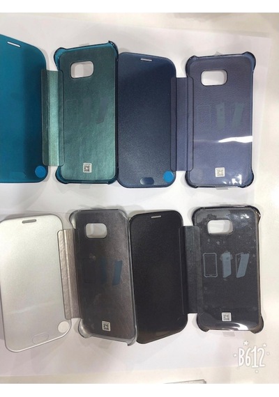 Samsung Uyumlu S6 Edge Kapakli Kilif 329757594 - Renk / Açik Yesil
