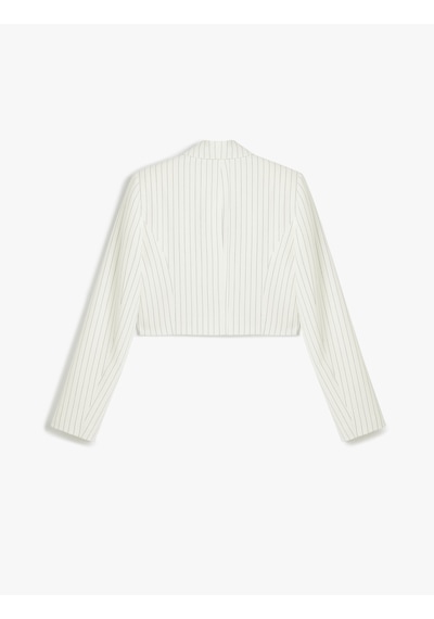 Koton Kapaklı Cep Detaylı Düğmeli Uzun Kollu Kruvaze Crop Blazer Ceket Beyaz Çizgili 5sak50141uw Beyaz Çizgili Beyaz Koton Kapaklı Cep Detaylı Düğmeli Uzun Kollu Kruvaze Crop Blazer Ceket Beyaz Çizgili 5sak50141uw Beyaz Çizgili Beyaz