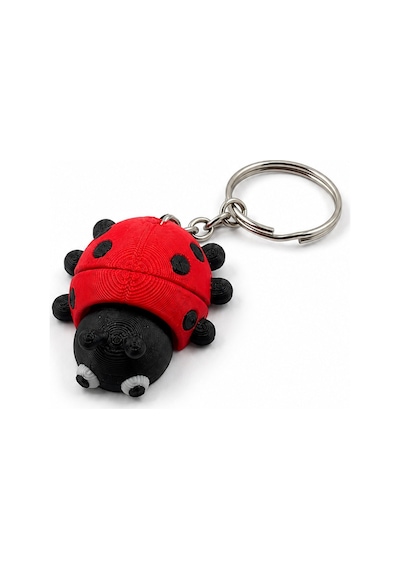 Tarzını Seç Tarzınıseç 3d Ladybug Anahtarlık Charm Çok Renkli