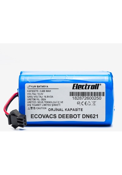 Ecovacs Dn621 Süpürge İçin 14.4 2600Ah Lion Pil