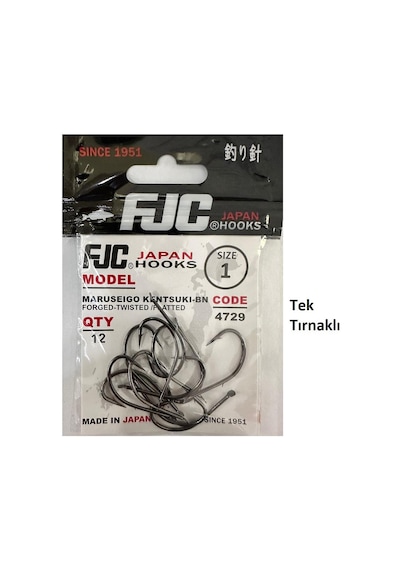 Fjc 4729 No:1 Maruseigo Kentsuki Black Nikel Olta İğnesi 12 Adet