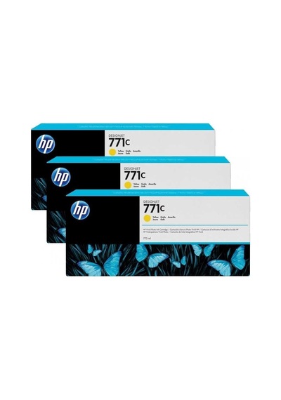 Tonersepeti Hp 771-b6y34a Sarı Kartuş 3'lü Paket