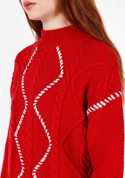 Colin's Colins Kırmızı Kadın Kazak Cl1071750 Q1.v1 Red Kırmızı