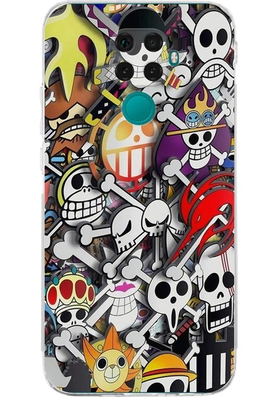 Huawei Mate 30 Lite Uyumlu Kamera Korumalı Anime Tasarımlı Şeffaf Silikon Kılıf Şeffaf