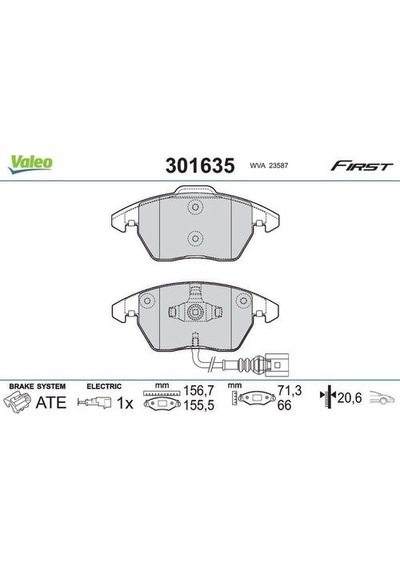 Valeo 9001002 Ön Balata Fıslı Caddy Iıı 04 Golf Iv V Vı 97 Jetta Passat 05 Polo 09 Octavia 04 Fte Kırmızı Kutu Wva23587