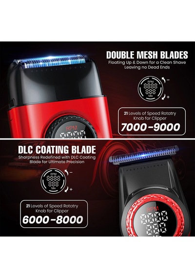 V-977 & V-377 Dlc Bıçaklı Çizim Trimmer Ve Sinekkaydı Shaver Seti - 2'li Set