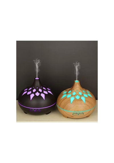 Aroma Difüzör Gece Işığı 7 Led Desenli Nemlendirici Kumandalı Buhar Makinesi 550 Ml Diğer