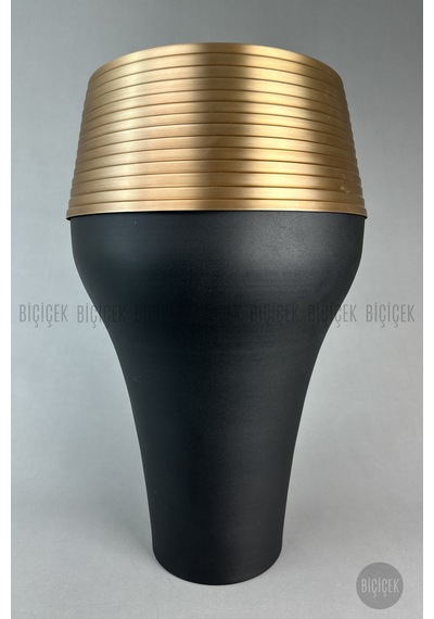 Biçiçek Cleopatra Saksı 70cm Si̇yah Gold