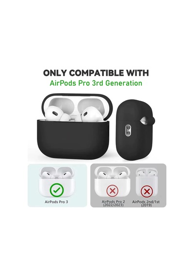 Caseonn Apple Uyumlu AirPods Pro 3 Kılıf Askı Aparatlı Lansman Pembe