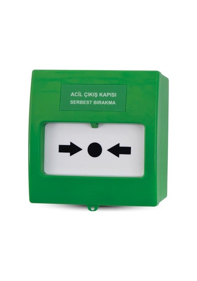 Teknim Tfb-3165g Acil Çıkış Kapısı Serbest Bırakma Butonu, Yeşil