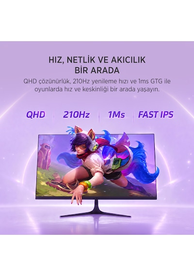James Donkey Velor Q60 27'' 210hz 1ms Gtg Fast Ips Qhd 2k 10 Bit Gaming Monitör Ölü Pikselde Anında Değişim