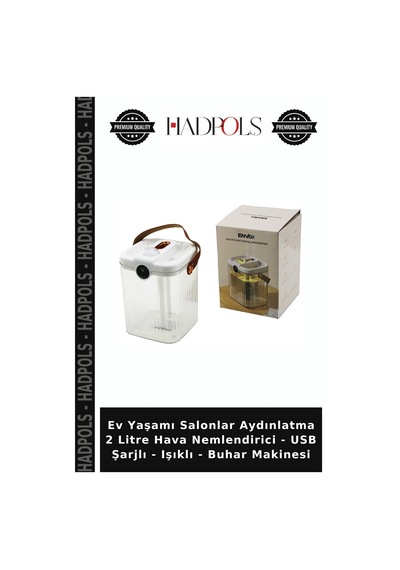 Ev Yaşamı Salonlar Aydınlatma 2 Litre Hava Nemlendirici - Usb Şarjlı - Işıklı - Buhar Makinesi