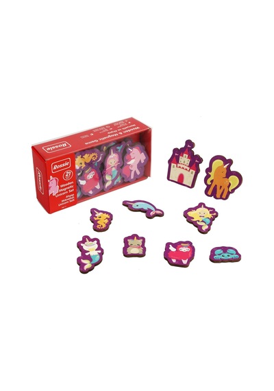 Rossie Mıknatıslı Ahşap Unicorn Figürler