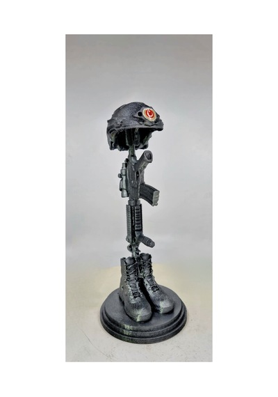 Falden Soldier Askeri Anıt Biblo Figür 20cm Gümüş