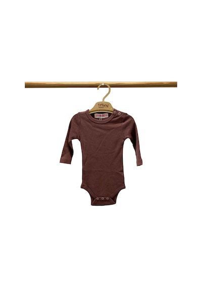 Tiffany Baby & Kids Tiffany Baby Organik Theme Uzun Kol Çıtçıtlı Body 88011 Kiremit