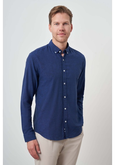 Morven Erkek İndigo Keten Trend Dynamic Fit Düğmeli Yaka Gömlek 25ys004018308 İndigo İndigo Morven Erkek İndigo Keten Trend Dynamic Fit Düğmeli Yaka Gömlek 25ys004018308 İndigo İndigo