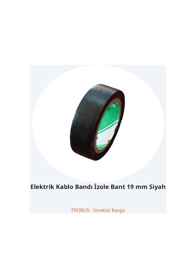 Trobus Elektrik Kablo Bandı İzole Bant 19 Mm Siyah