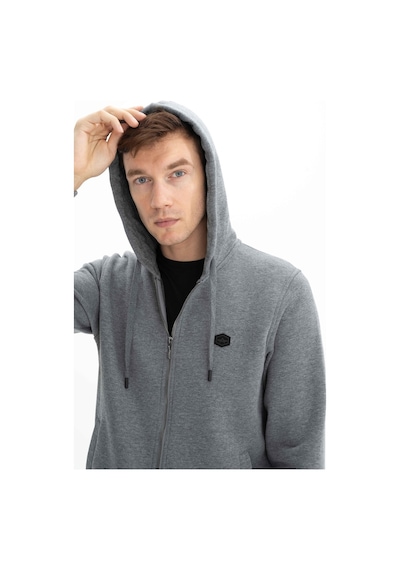 AR-MA Arma Erkek Regular Fit 3 İplik Şardonlu Tam Fermuar Kapüşonlu Cepli Sweatshirt 001