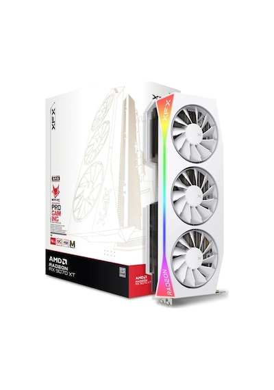 Xfx Mercury White Magnetic Air Edition Radeon Rx 9070 Xt Oc 16gb Gddr6 256bit Hdmı/dp Ekran Kartı