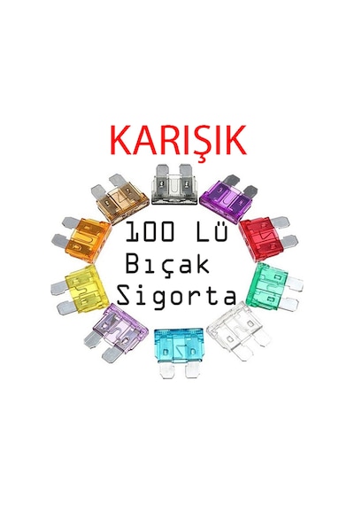 Bıçak Sigorta 100 Lü Karışık Paket Bıçak Sigorta Oto Sigorta N11.608
