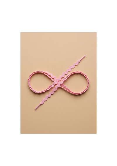 Last İcon Last Icon Pembe Zikzak Dalgalı Örgü Bağcık 120 Cm Sneaker Ve Keten Ayakkabı İçin