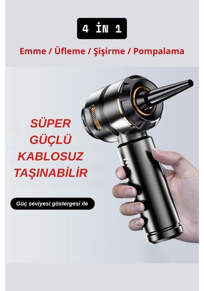 Wearfitpro 16000pa Yüksek Emiş Üfleme Güçlü Kablosuz Taşınabilir Mini Elektrikli Süpürge Vakum