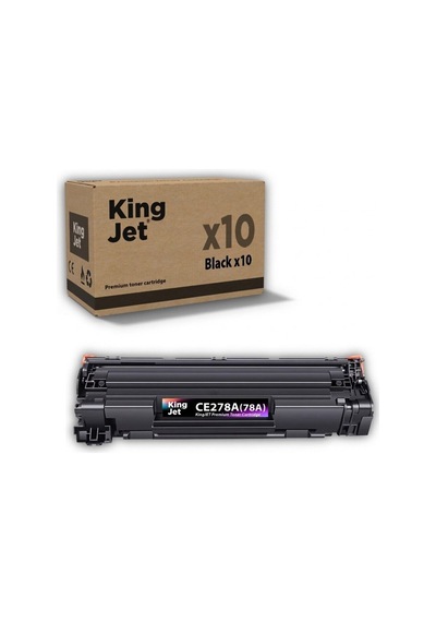 Kingjet Hp Uyumlu Ce278a Standart Kapasiteli 10'lu Paket Çipli Uyumlu  Toner Laserjet Pro P1568