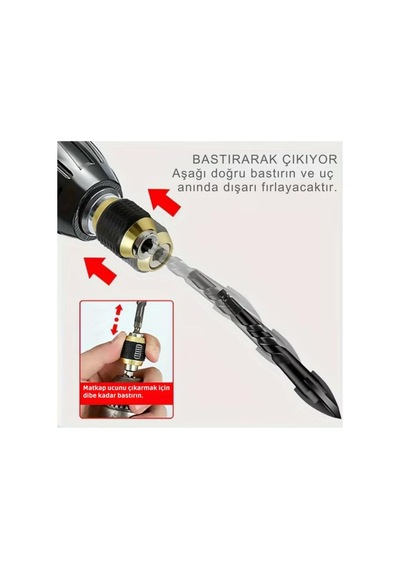 1 Adet Manyetik Mıknatıslı Matkap Ucu Bits Uç Tutucu Pratik Sök Tak Hızlı Bilyalı Manyetik Uç