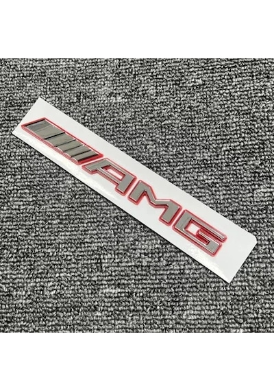 Özel Tasarım Krom Kırmızı Amg Bagaj Yazısı Mercedes Slk