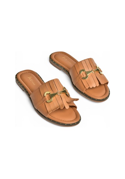 Fox Shoes Y291873003 Taba Hakiki Deri Kadın Terlik Fox Shoes Y291873003 Taba Hakiki Deri Kadın Terlik