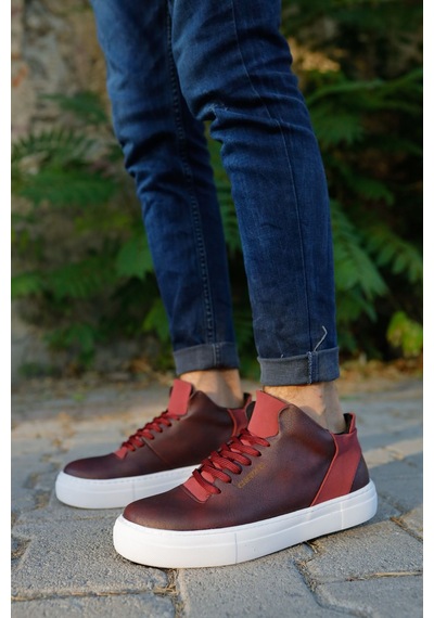 Chekich Ch004 Cbt Hıde Erkek Ayakkabı Bordo Bordo