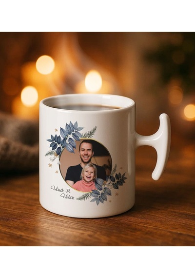 Bk Gift Kişiye Özel İsimli Fotoğraflı Hammer Kulplu Beyaz Kupa Bardak-2, Arkadaşa Hediye, Sevgiliye Hediye, Doğum Günü Hediyesi