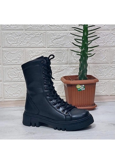 M.p 1416 Siyah Cilt İçi Sıcak Astar 25cm Bayan Postal Bot 001