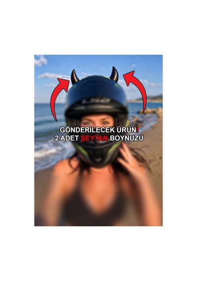 Şeytan Boynuzu Motosiklet Kask Aksesuarı 2adet Kask Dahil Değildir