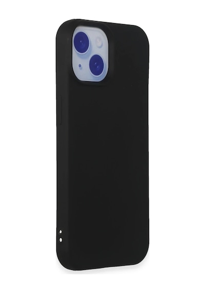 Apple Uyumlu iPhone 15 Kılıf Nano İçi Kadife Silikon - Siyah