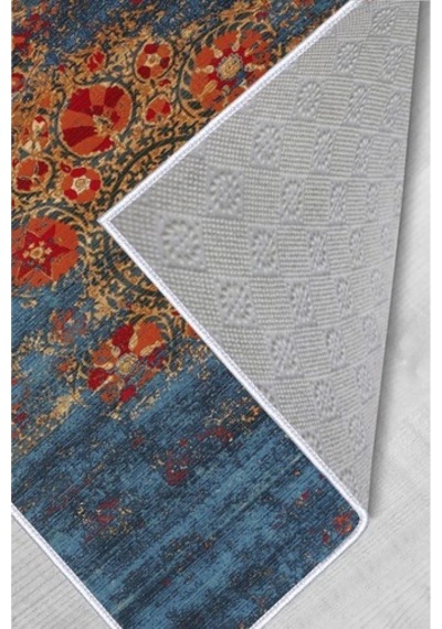 Rovigo Home Dijital Baskı Kaymaz Taban Salon Halısı Rvg1256 Çok Renkli
