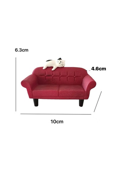 Kırmızı Koltuklu Kedi Mini Figür