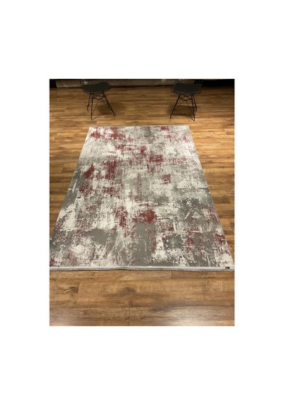 Begonvil Bv03b Bordo-gri-krem Halı Çok Renkli