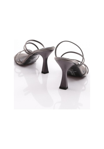 Dgn 915 Kadin Şeritli Topuklu Terlik 915-2423-R7031 Platin