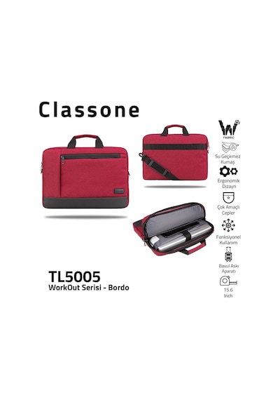 15.6 Inch Laptop,Notebook Çantası -Bordo N11.40980