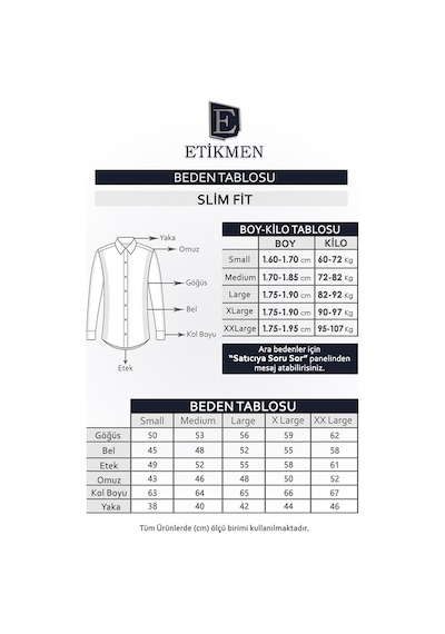 Etikmen Beyaz Lacivert Çizgili Slimfit Hediye Kutulu Erkek Gömlek 001