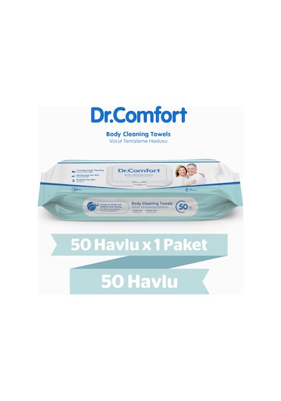 Dr. Comfort Vücut Temizleme Havlusu 50'li